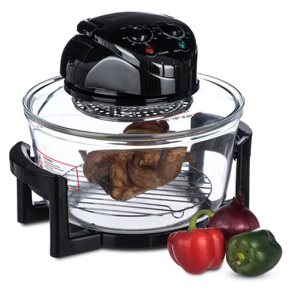 Smart 17L Halogen Air Fryer Rotary Convection Oven Multi Cooker Low Fat Health Black