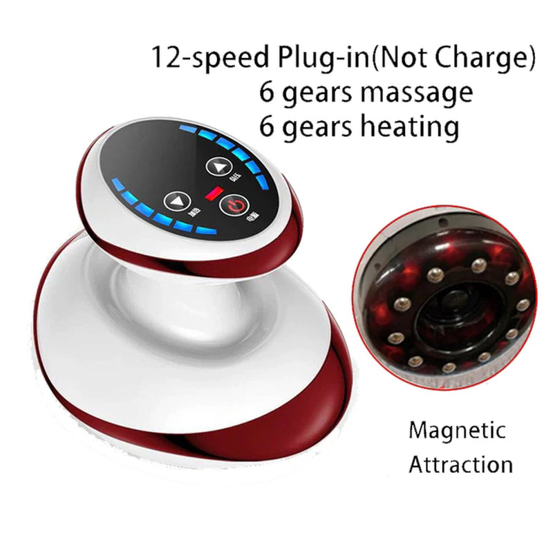 Home Electric Guasha Scraping Massage Cupping Body Massager Vacuum Cans Suction Cup Heating Fat Burner Anti-Cellulite Massager