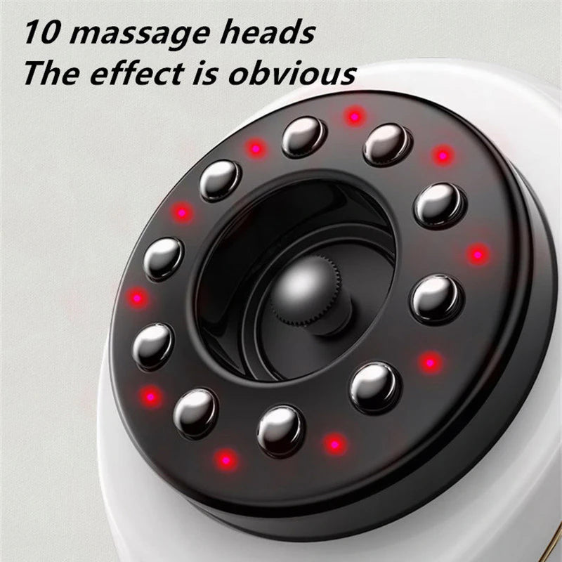 Home Electric Guasha Scraping Massage Cupping Body Massager Vacuum Cans Suction Cup Heating Fat Burner Anti-Cellulite Massager