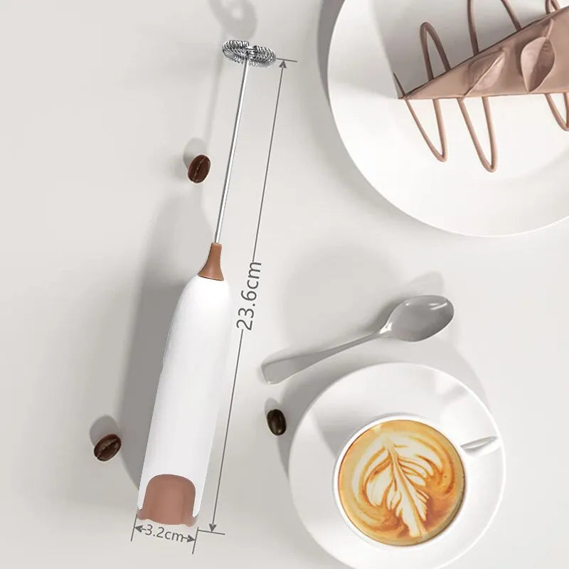 Electric Milk Frother Kitchen Drink Foamer Mixer Stirrer Coffee Cappuccino Creamer Whisk Frothy Blend Egg Beater